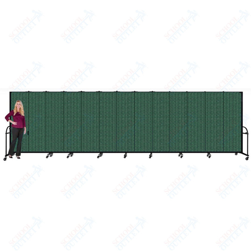 Screenflex HFSL7413 - 13 Panels Standard Portable Room Divider 24' 1" L x 7' 4" H - SchoolOutlet