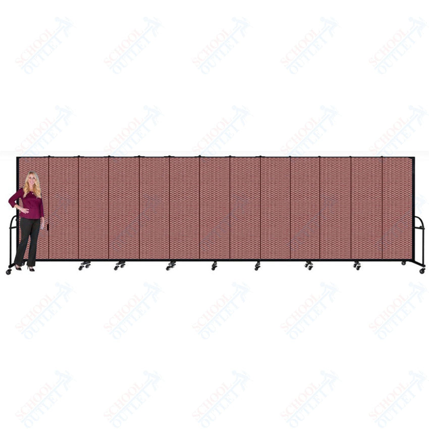 Screenflex HFSL7413 - 13 Panels Standard Portable Room Divider 24' 1" L x 7' 4" H - SchoolOutlet