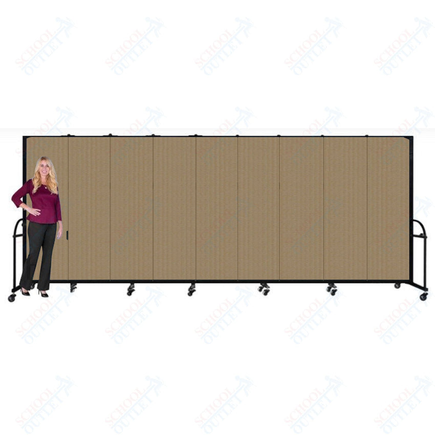 Screenflex HFSL749 - 9 Panels Standard Portable Room Divider 16' 9" L x 7' 4" H - SchoolOutlet