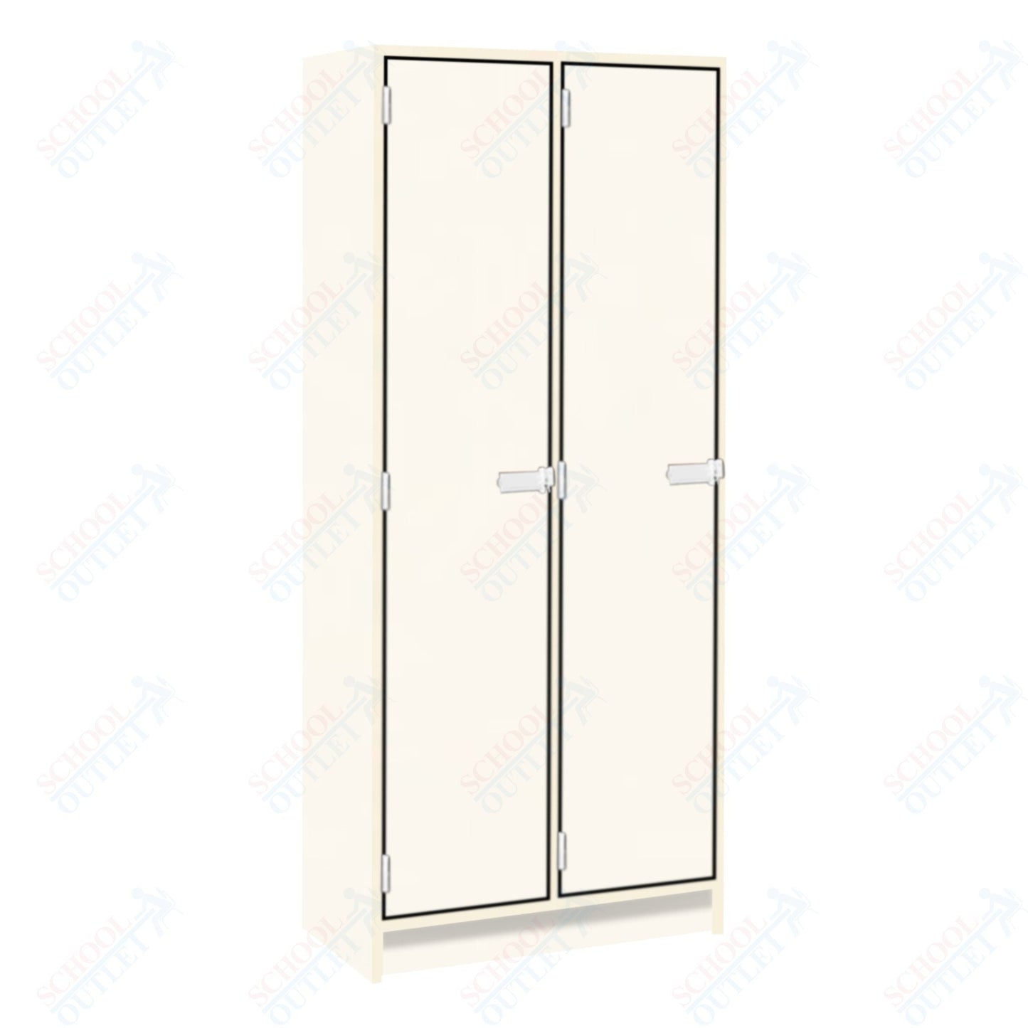 Double Wide Storage Two Shelves Double Door Locker (79015 B30) - SchoolOutlet