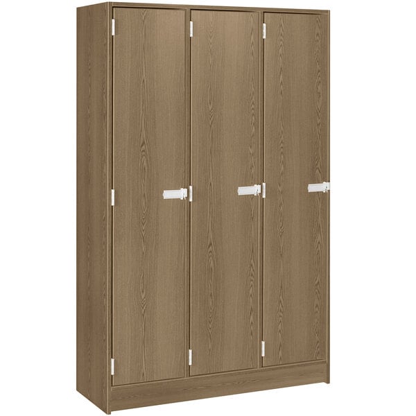 Triple Wide Storage Two Shelves Triple Door Locker (79017 BZ45) - SchoolOutlet