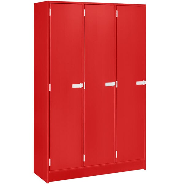 Triple Wide Storage Two Shelves Triple Door Locker (79017 BZ45) - SchoolOutlet