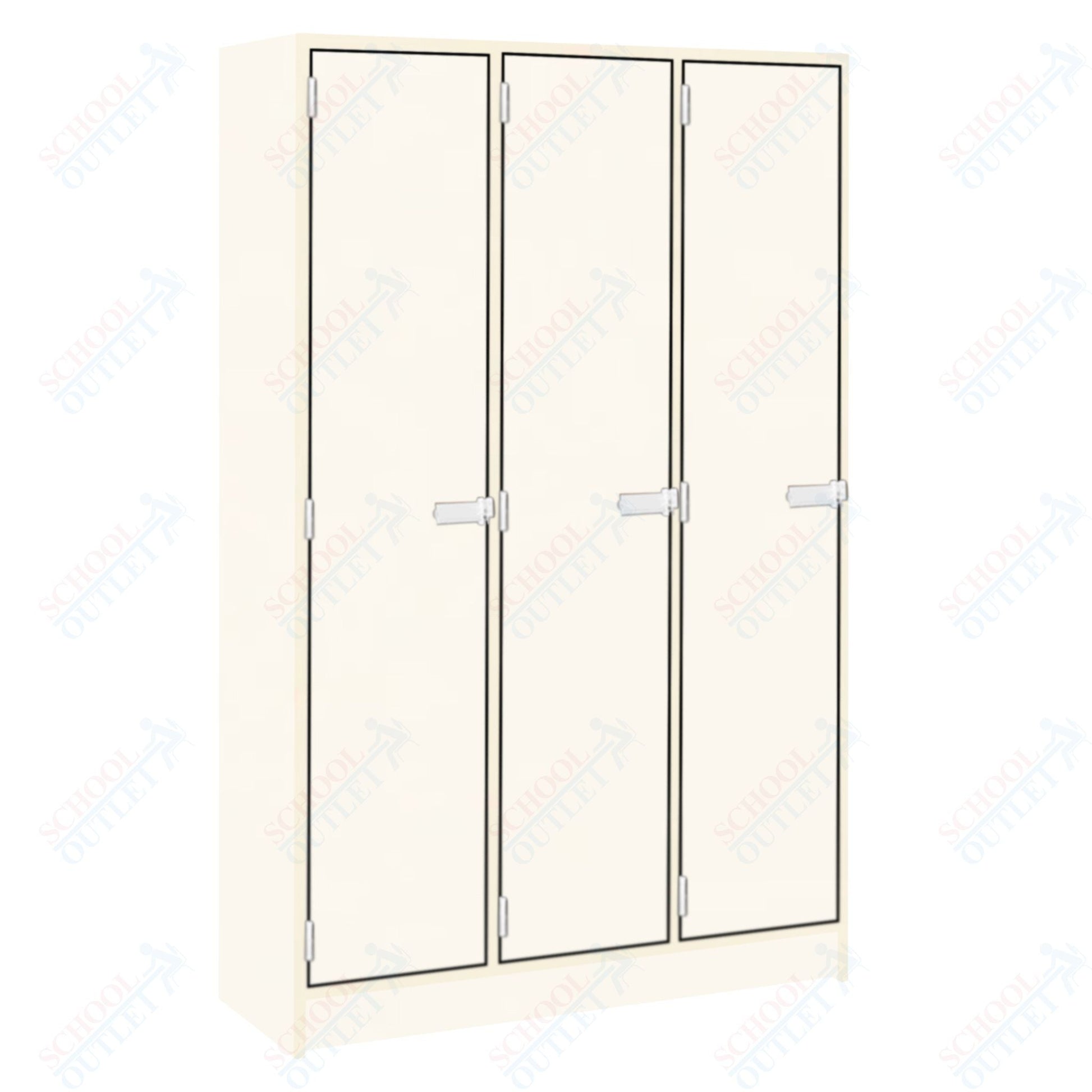 Triple Wide Storage Two Shelves Triple Door Locker (79017 BZ45) - SchoolOutlet