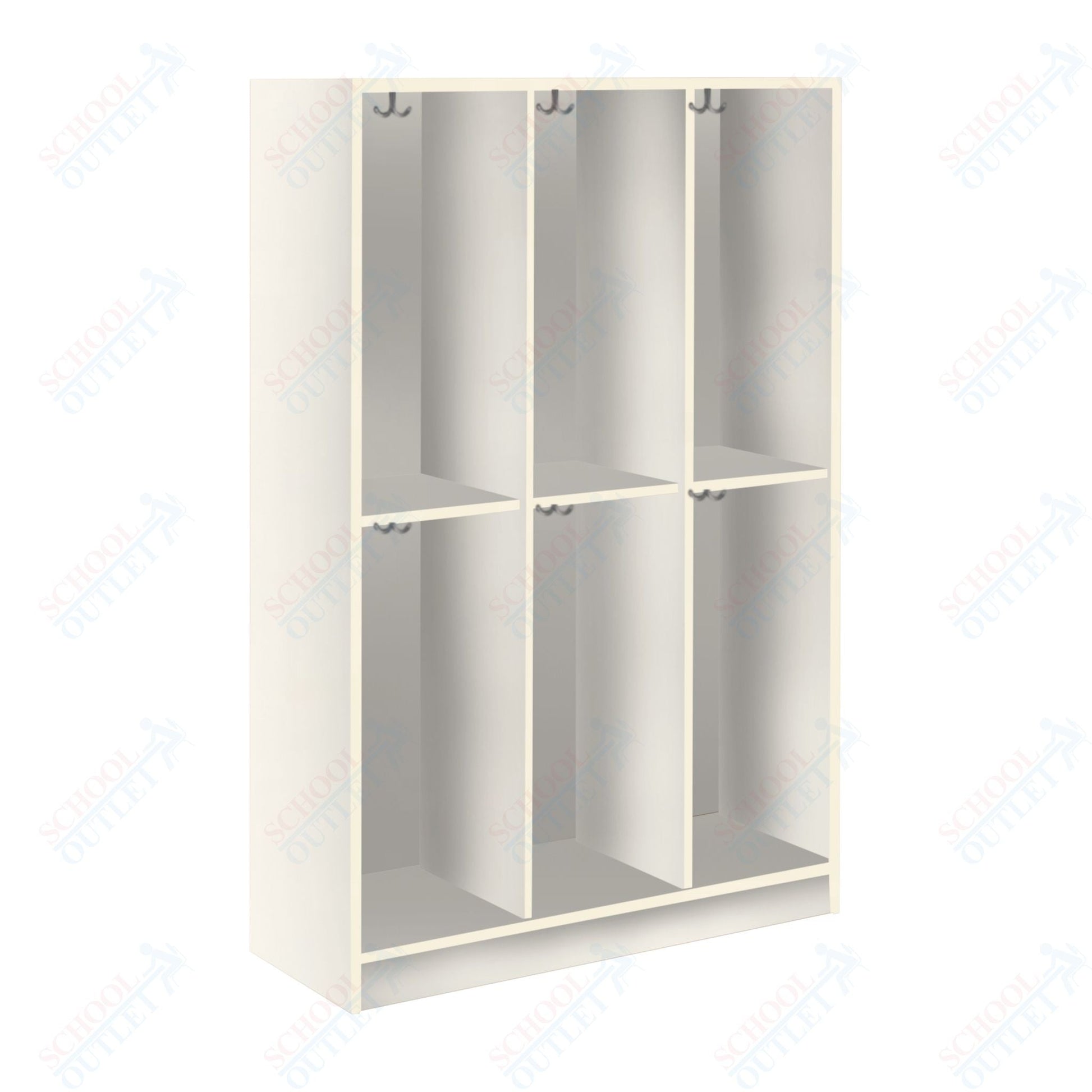 Triple Wide Storage Two Tier Middle Shelf No Door Locker (79022 Z45) - SchoolOutlet