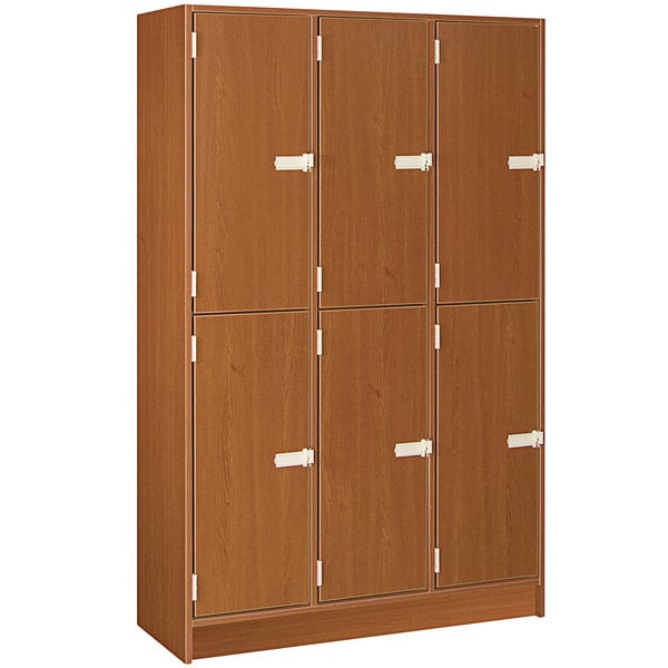 Triple Wide Storage Two Tier Middle Shelf with Door Locker (79023 B45) - SchoolOutlet