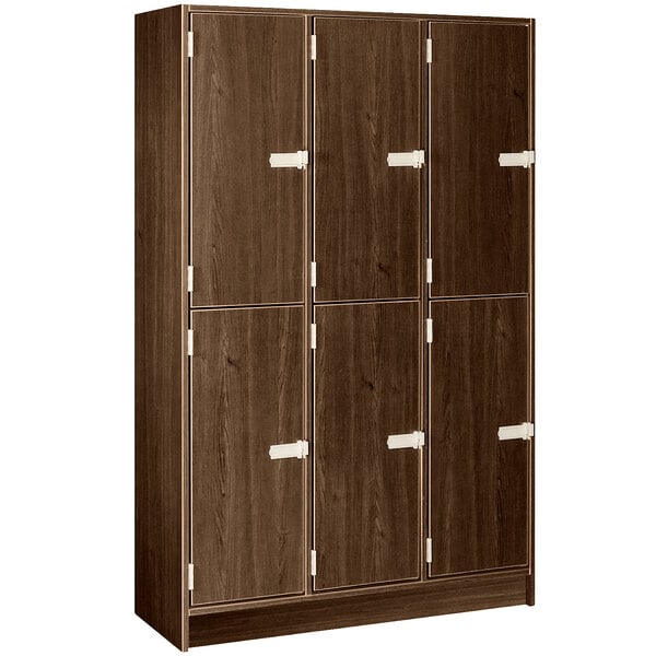 Triple Wide Storage Two Tier Middle Shelf with Door Locker (79023 B45) - SchoolOutlet