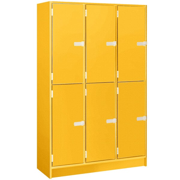 Triple Wide Storage Two Tier Middle Shelf with Door Locker (79023 B45) - SchoolOutlet