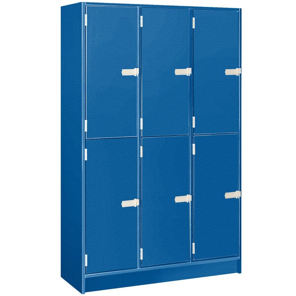 Triple Wide Storage Two Tier Middle Shelf with Door Locker (79023 B45) - SchoolOutlet