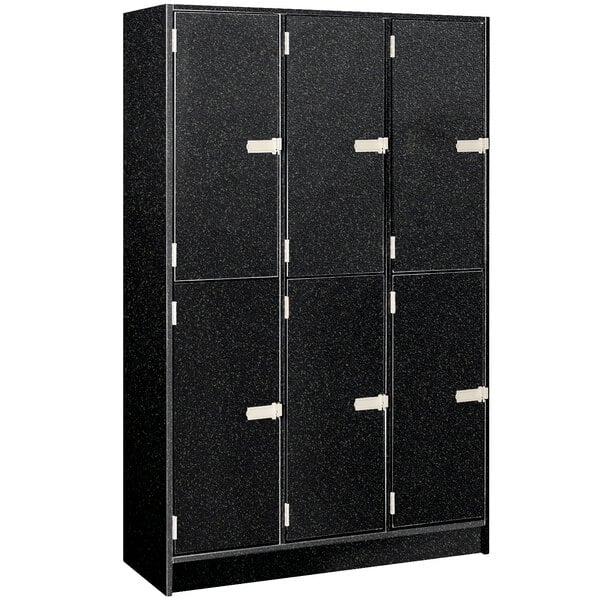 Triple Wide Storage Two Tier Middle Shelf with Door Locker (79023 B45) - SchoolOutlet