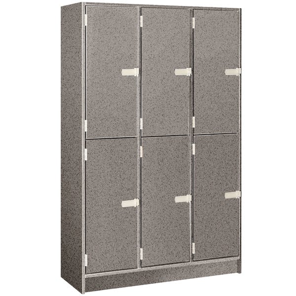 Triple Wide Storage Two Tier Middle Shelf with Door Locker (79023 B45) - SchoolOutlet