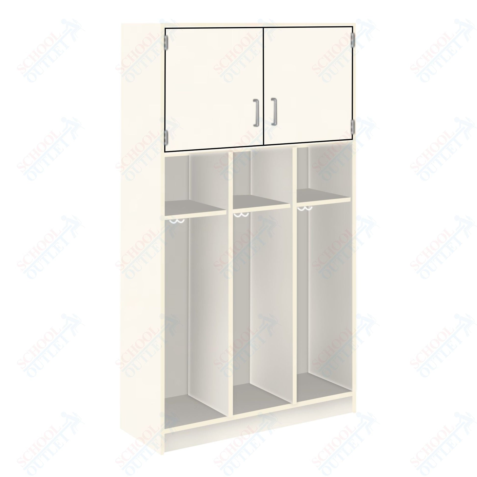 Triple Upper Door Storage Locker with Adjustable Middle Shelves (79028 C45) - SchoolOutlet