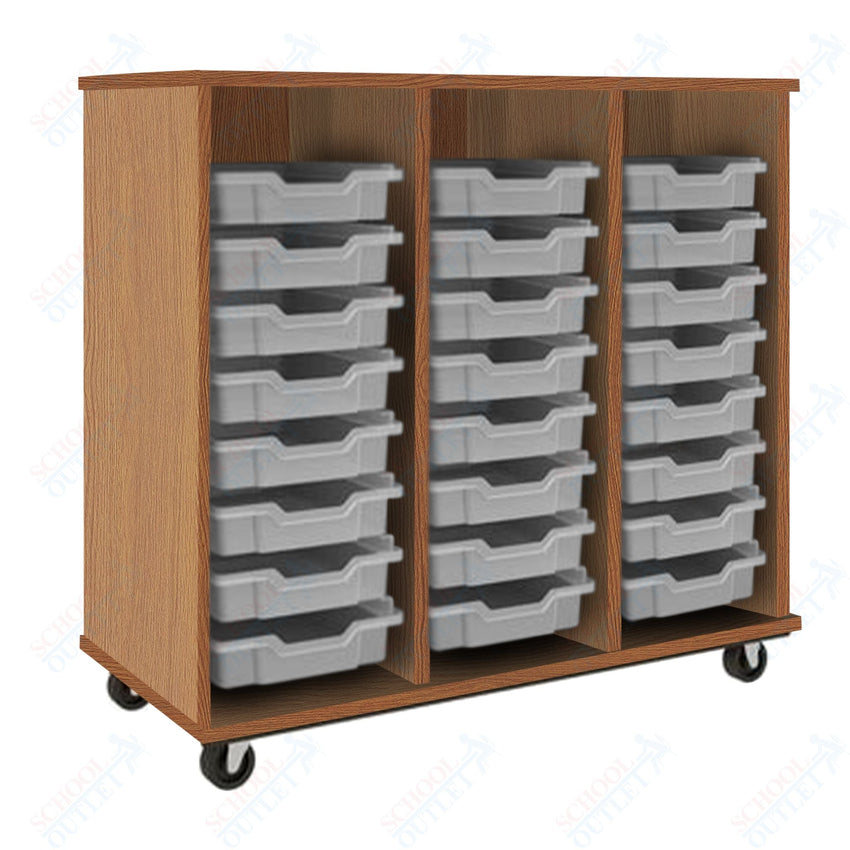 36" Tall Assembled Counter - Height Mobile Shelf Storage Cabinet with Lockable Doors (80181 F36) - SchoolOutlet