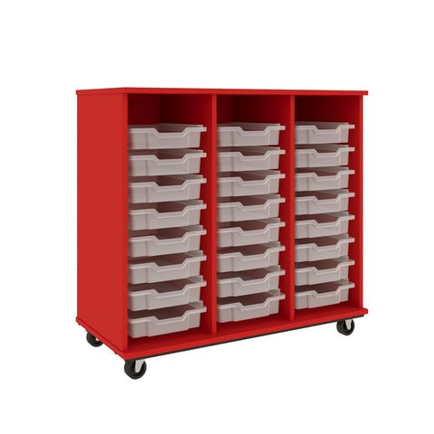 36" Tall Assembled Counter - Height Mobile Shelf Storage Cabinet with Lockable Doors (80181 F36) - SchoolOutlet