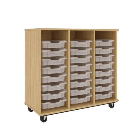 36" Tall Assembled Counter - Height Mobile Shelf Storage Cabinet with Lockable Doors (80181 F36) - SchoolOutlet