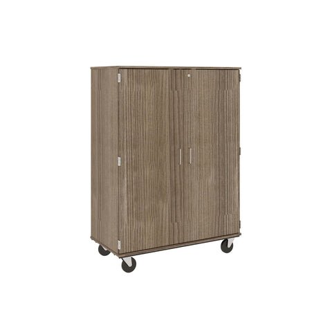 67" Tall Assembled Center Divider Mobile Classroom Storage Cabinet with Lockable Doors (80181 F67) - SchoolOutlet