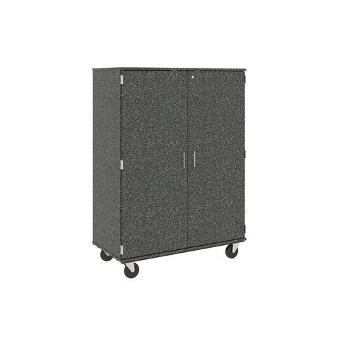 67" Tall Assembled Center Divider Mobile Classroom Storage Cabinet with Lockable Doors (80181 F67) - SchoolOutlet