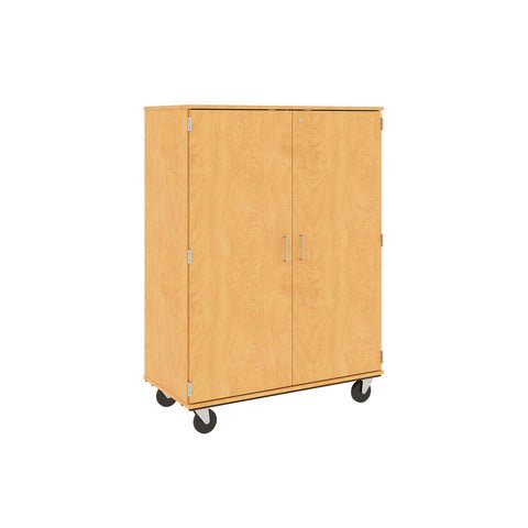 67" Tall Assembled Center Divider Mobile Classroom Storage Cabinet with Lockable Doors (80181 F67) - SchoolOutlet