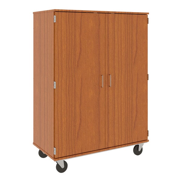 67" Tall Assembled Mobile Storage Cabinet with Lockable Doors (80185 F67) - SchoolOutlet