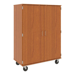 67" Tall Assembled Mobile Storage Cabinet with Lockable Doors (80185 F67)