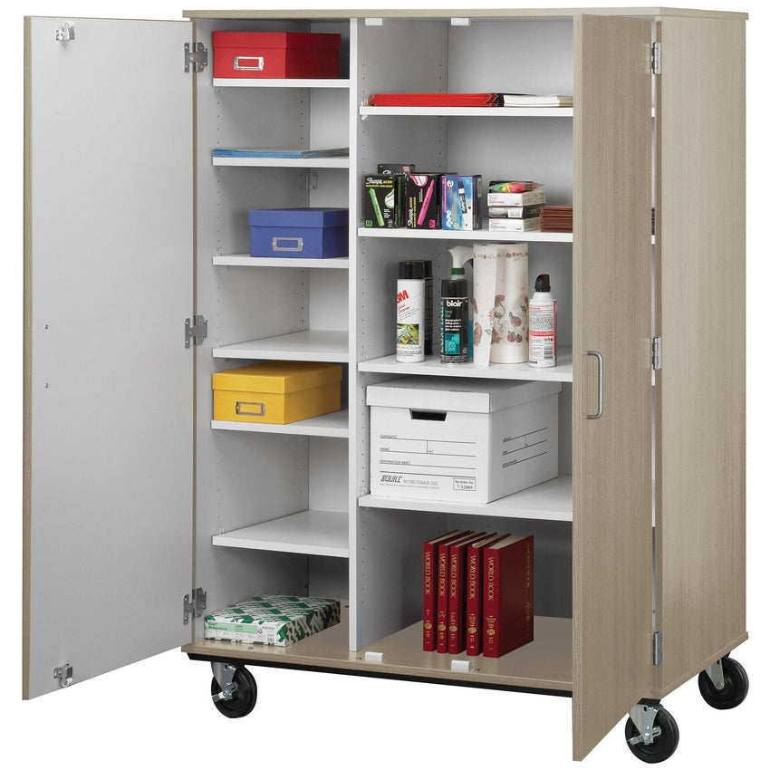 67" Tall Assembled Mobile Storage Cabinet with Lockable Doors (80185 F67) - SchoolOutlet