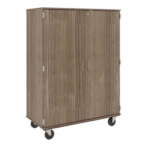 67" Tall Assembled Mobile Storage Cabinet with Lockable Doors (80185 F67) - SchoolOutlet