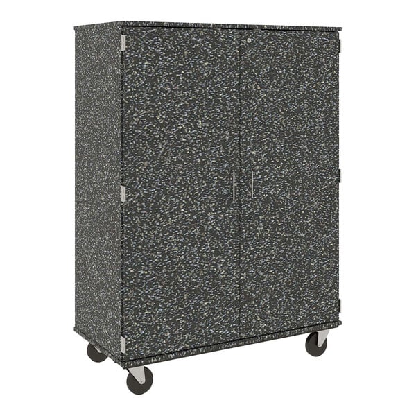 67" Tall Assembled Mobile Storage Cabinet with Lockable Doors (80185 F67) - SchoolOutlet