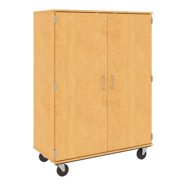 67" Tall Assembled Mobile Storage Cabinet with Lockable Doors (80185 F67) - SchoolOutlet