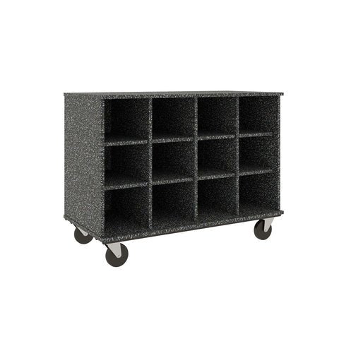 36" Tall Assembled Mobile 12 Compartments Cubbie Storage Open Cart (80239 Z36) - SchoolOutlet