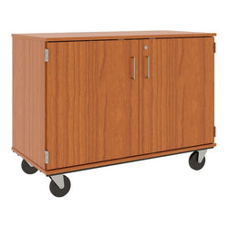 36" Assembled Mobile Cubbie Storage Cart with Locking Doors (80240 F36)