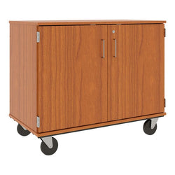 36" Assembled Mobile Bin Storage Cabinet with Doors and 18 3" Bins (80243 F36)