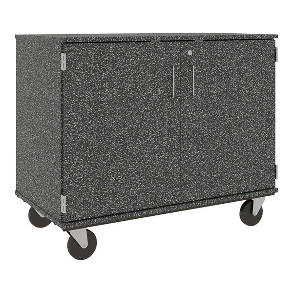 36" Assembled Mobile Bin Storage Cabinet with Doors and 18 3" Bins (80243 F36) - SchoolOutlet