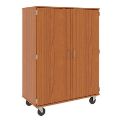 36" Assembled Mobile Bin Storage Cabinet with Doors and 36 3" Bins (80243 F67)