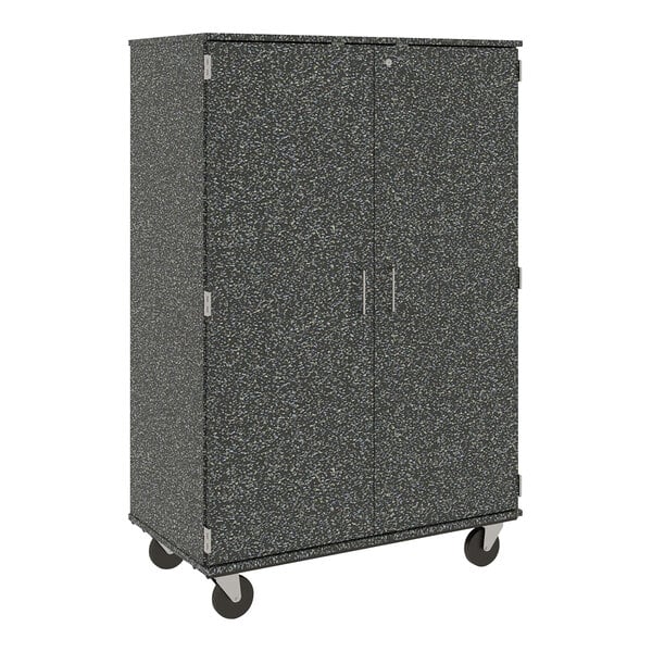 36" Assembled Mobile Bin Storage Cabinet with Doors and 36 3" Bins (80243 F67) - SchoolOutlet