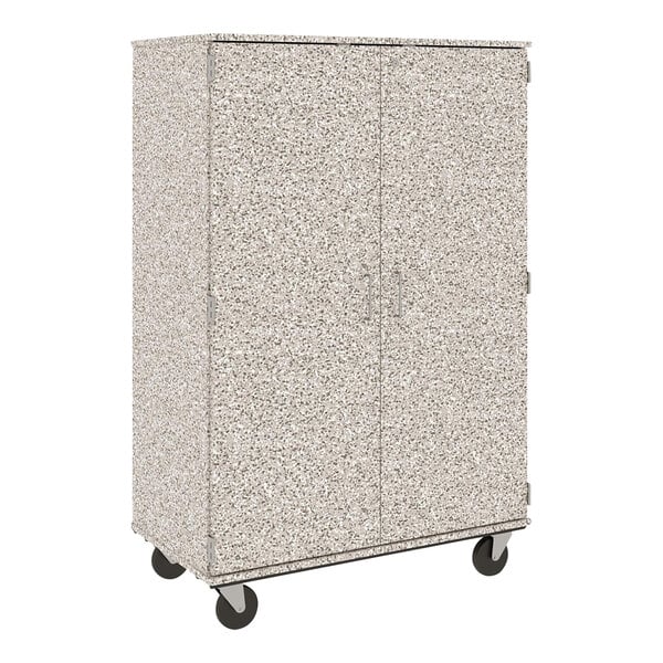 36" Assembled Mobile Bin Storage Cabinet with Doors and 36 3" Bins (80243 F67) - SchoolOutlet