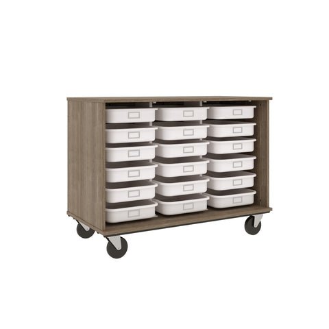 36" Tall Assembled Heavy - Duty Open 18 Trays Storage Cabinet (80274 Z36) - SchoolOutlet