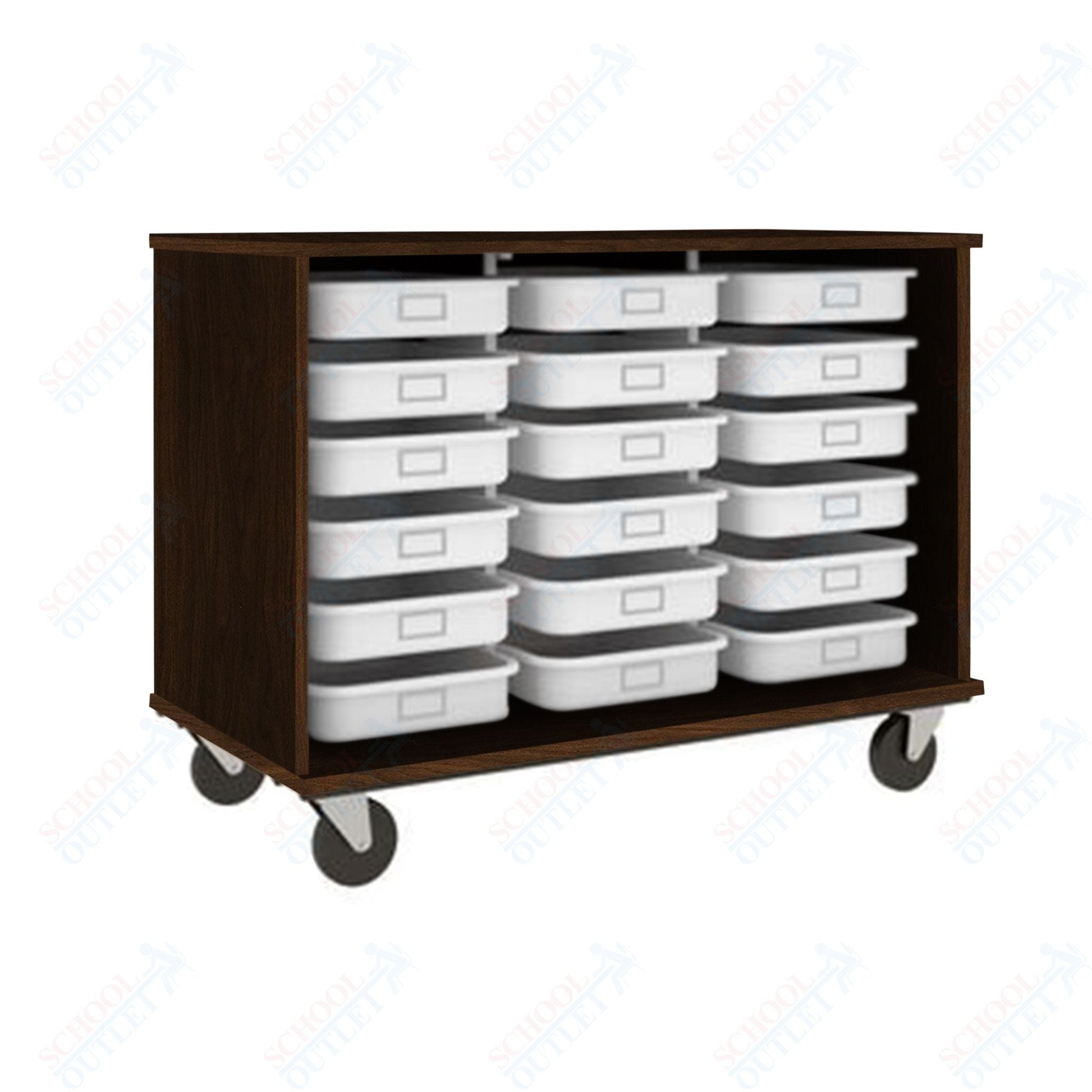 36" Tall Assembled Heavy - Duty Open 18 Trays Storage Cabinet (80274 Z36) - SchoolOutlet