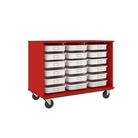 36" Tall Assembled Heavy - Duty Open 18 Trays Storage Cabinet (80274 Z36) - SchoolOutlet