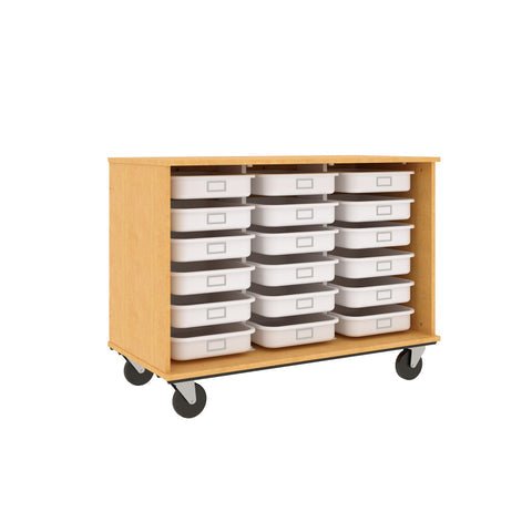 36" Tall Assembled Heavy - Duty Open 18 Trays Storage Cabinet (80274 Z36) - SchoolOutlet