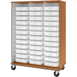 67" Tall Assembled Mobile Open 36 Trays Storage Cabinet (80274 Z67)