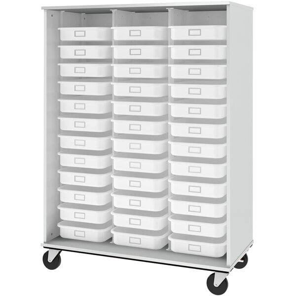 67" Tall Assembled Mobile Open 36 Trays Storage Cabinet (80274 Z67) - SchoolOutlet