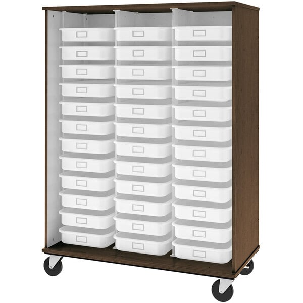 67" Tall Assembled Mobile Open 36 Trays Storage Cabinet (80274 Z67) - SchoolOutlet