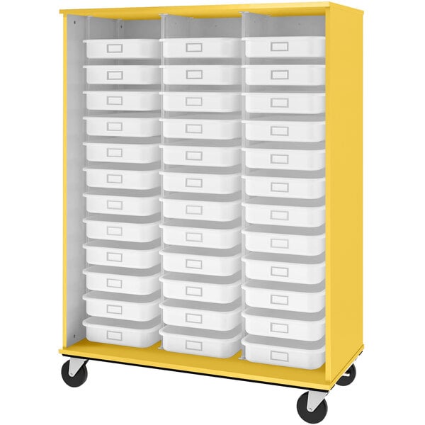 67" Tall Assembled Mobile Open 36 Trays Storage Cabinet (80274 Z67) - SchoolOutlet