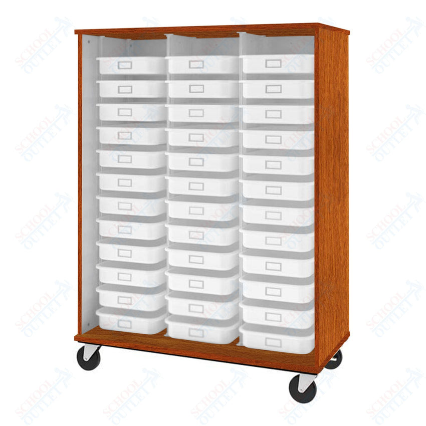 67" Tall Assembled Mobile Open 36 Trays Storage Cabinet (80274 Z67) - SchoolOutlet