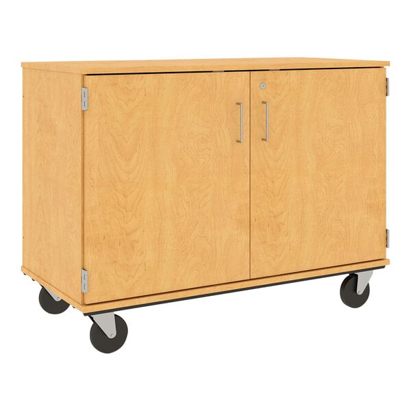 36" Tall Assembled Mobile 18 Trays Storage Cabinet with Doors (80275 F36) - SchoolOutlet