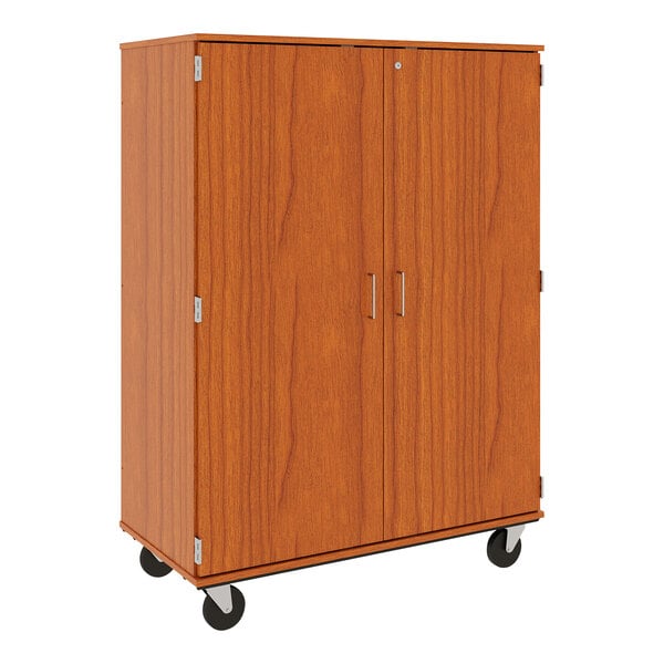 67" Tall Assembled Mobile 36 Trays Storage Cabinet with Lockable Doorss (80275 F67) - SchoolOutlet