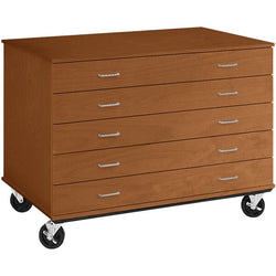 36" Tall Assembled Five Drawer Mobile Storage Cabinet with Lock (80392 F36)