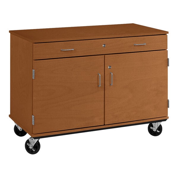 36" Tall Assembled Two Door Mobile Storage Cabinet with Drawer (80430 F36) - SchoolOutlet