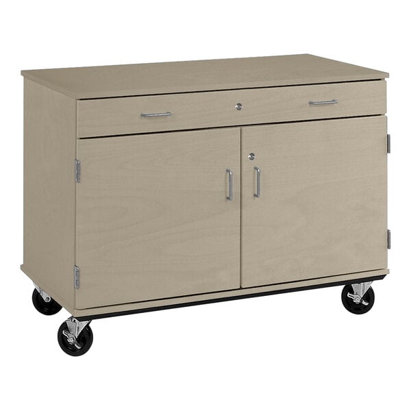 36" Tall Assembled Two Door Mobile Storage Cabinet with Drawer (80430 F36) - SchoolOutlet