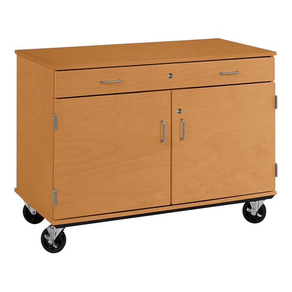 36" Tall Assembled Two Door Mobile Storage Cabinet with Drawer (80430 F36) - SchoolOutlet