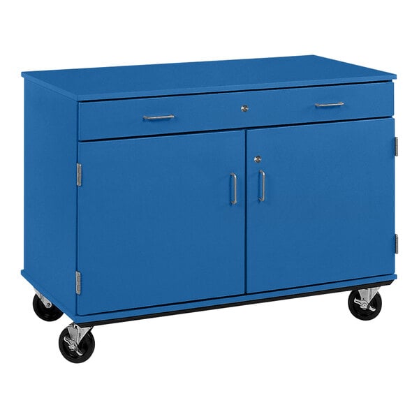 36" Tall Assembled Two Door Mobile Storage Cabinet with Drawer (80430 F36) - SchoolOutlet